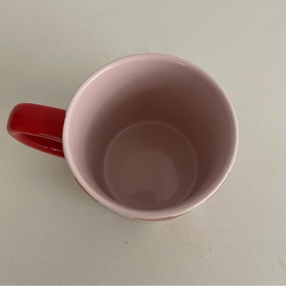 Indigo Coffee Tea Mug Red Pink Gold Geometric Abstract Print 14 oz. New - Picture 5 of 8